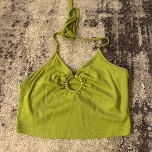 shein green halter top